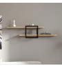 Ραφιέρα τοίχου χρώμα sapphire oak - μαύρο 120x18x30εκ.