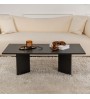 Τραπεζάκι σαλονιού χρώμα black wood 119x60x40εκ.