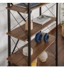 Βιβλιοθήκη χρώμα καρυδί - μαύρο 90x33,5x180εκ.