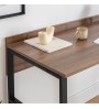 Γραφείο εργασίας χρώμα καρυδί - μαύρο 120x60x78,8εκ.