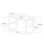 Γραφείο εργασίας χρώμα καρυδί - μαύρο 120x60x78,8εκ.
