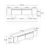 Έπιπλο τηλεόρασης χρώμα ανθρακί 180x30x50εκ.