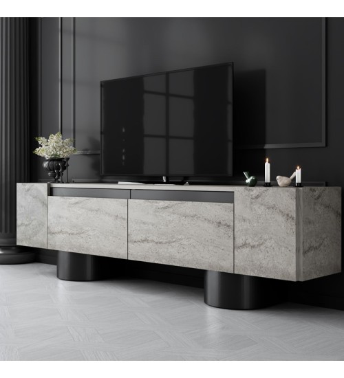 Έπιπλο τηλεόρασης χρώμα travertine 180x30x50εκ.