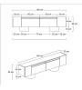 Έπιπλο τηλεόρασης χρώμα Καρυδί 180x30x50εκ.