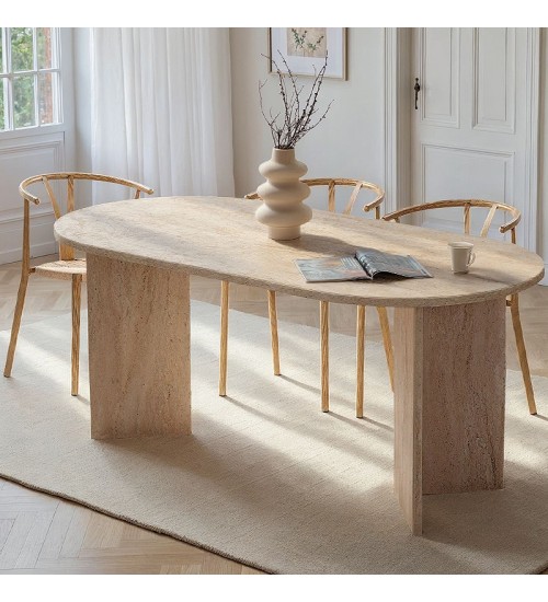Τραπέζι χρώμα travertine 180x89,5x75εκ.