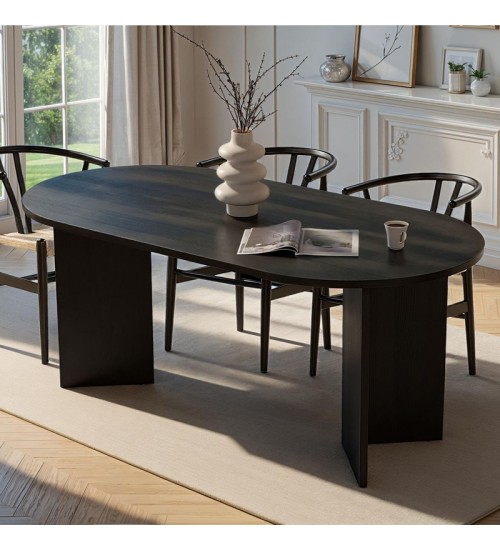 Τραπέζι χρώμα black wood 180x89,5x75εκ.