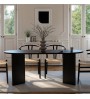 Τραπέζι χρώμα black wood 180x89,5x75εκ.