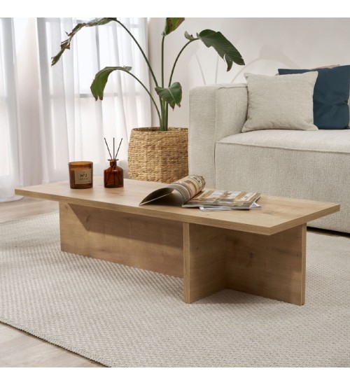 Τραπεζάκι σαλονιού χρώμα sapphire oak 120x45x30εκ.
