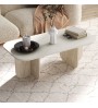 Τραπεζάκι σαλονιού χρώμα sandstone - travertine 120x60x41,4εκ.