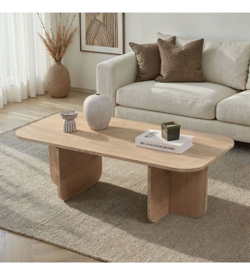 Τραπεζάκι σαλονιού χρώμα sapphire oak 120x60x41,4εκ.