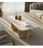 Τραπεζάκι σαλονιού χρώμα travertine 120x60x41,4εκ.
