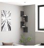Ραφιέρα τοίχου γωνιακή χρώμα ανθρακί 25x25x105,4εκ.