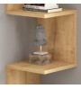 Ραφιέρα τοίχου γωνιακή χρώμα sapphire oak 25x25x105,4εκ.