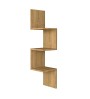 Ραφιέρα τοίχου γωνιακή χρώμα sapphire oak 25x25x105,4εκ.