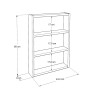 Ραφιέρα τοίχου χρώμα atlantic pine 43,2x9x60εκ.