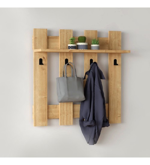 Κρεμάστρα τοίχου χρώμα sapphire oak 70x18x70εκ.
