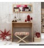 Κονσόλα με καθρέπτη χρώμα oak 80x30x82εκ.