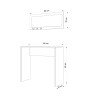 Κονσόλα με καθρέπτη χρώμα oak 80x30x82εκ.