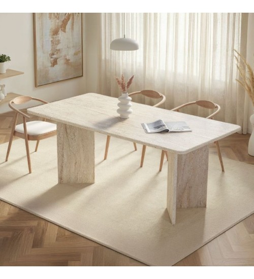 Τραπέζι χρώμα travertine 180x90x75εκ.