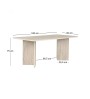 Τραπέζι χρώμα travertine 180x90x75εκ.