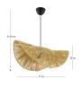Φωτιστικό οροφής γιούτα μονόφωτο χρώμα camel 51x36x55εκ.
