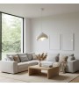 Φωτιστικό οροφής fiberglass μονόφωτο χρώμα λευκό 30x21x120εκ.