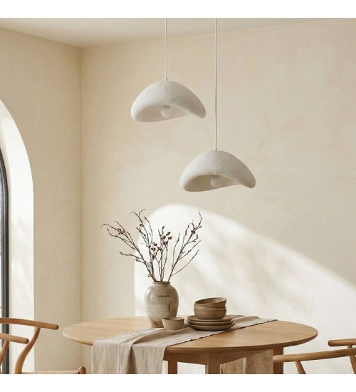 Φωτιστικό οροφής fiberglass δίφωτο χρώμα λευκό Ø74x115εκ.