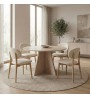 Τραπέζι χρώμα travertine Ø120x75εκ.
