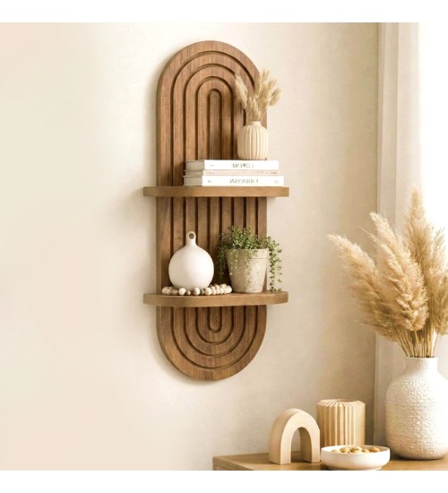Ραφιέρα τοίχου χρώμα oak 26x13x70εκ.