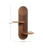 Ραφιέρα τοίχου χρώμα wenge 46x13x70εκ.