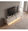 Έπιπλο τηλεόρασης με Led Rgb χρώμα travertine 180x32x50εκ.