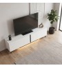 Έπιπλο τηλεόρασης με Led Rgb χρώμα λευκό 180x32x50εκ.