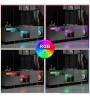 Έπιπλο τηλεόρασης με Led Rgb χρώμα ανθρακί - χρυσό 180x32x55εκ.