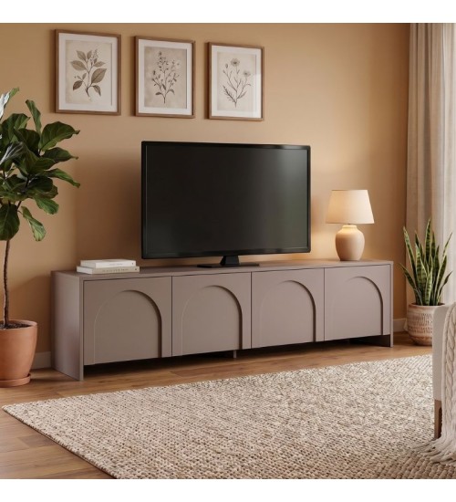 Έπιπλο τηλεόρασης χρώμα μόκα 180x32x45εκ.