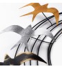 Διακοσμητικό τοίχου Spiral μεταλλικό χρώμα μαύρο - bronze - ασημί 87x87εκ.