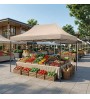 Κιόσκι - Gazebo πτυσσόμενο μεταλλικός σκελετός - αδιάβροχο ύφασμα χρώμα της άμμου 3x4,5x3,20m.