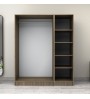 Ντουλάπα ρούχων τρίφυλλη χρώμα καρυδί 150x60x181εκ.