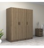 Ντουλάπα ρούχων τρίφυλλη χρώμα καρυδί 150x60x181εκ.