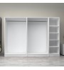 Ντουλάπα ρούχων πεντάφυλλη χρώμα λευκό 250x60x181εκ.