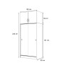 Ντουλάπα ρούχων δίφυλλη συρόμενη με πατάρι χρώμα γκρι σκυροδέματος 100x60x240εκ.