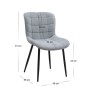 Σετ τραπεζαρία 5τμχ Roger - - ύφασμα χρώμα ακακίας - γκρι 120x70x75εκ.