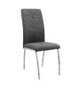 Σετ τραπεζαρία 5τμχ Darlen - χρώμα sencron black - γκρι 125x72x74εκ.