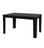 Σετ τραπεζαρία 5τμχ Darlen - χρώμα sencron black - γκρι 125x72x74εκ.
