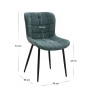 Σετ τραπεζαρία 5τμχ Darlen - χρώμα sencron black - πράσινο 125x72x74εκ.
