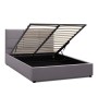 Κρεβάτι  με αποθηκευτικό χώρο Βελούδινο Γκρι 