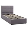 Κρεβάτι βελούδινο με αποθηκευτικό χώρο χρώμα γκρι 100x200εκ.