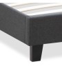 Κρεβάτι υφασμάτινο χρώμα ανθρακί 140x190εκ.