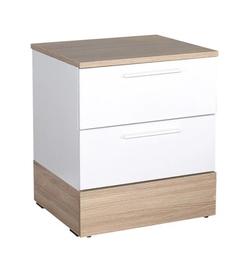 Κομοδίνο σε χρώμα Λευκό-Sonoma 45x40x52εκ.