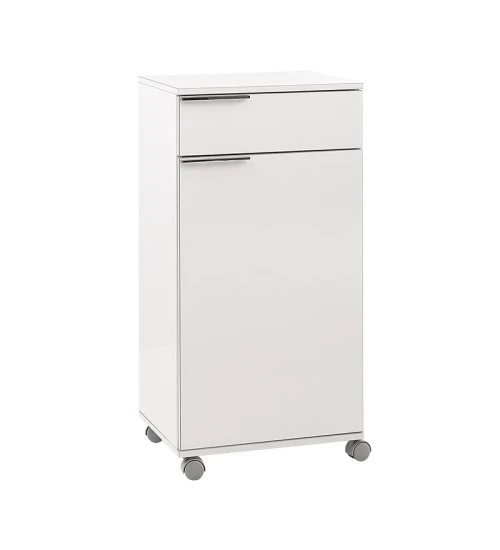 Ντουλάπι τροχήλατο σε χρώμα λευκό 50x40x100εκ.