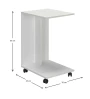 Βοηθητικό Τραπεζάκι Τροχήλατο Λευκό 35x45x65εκ.